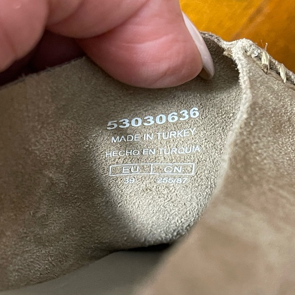 SOLD Mango women suede leather mules beige Sz 39 EU - Picture 13 of 16